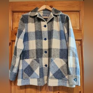 Amana Woolen Mill Plaid Coat, Size L